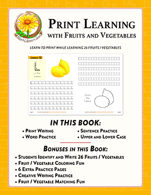 Print Learning with Fruits and Vegetables